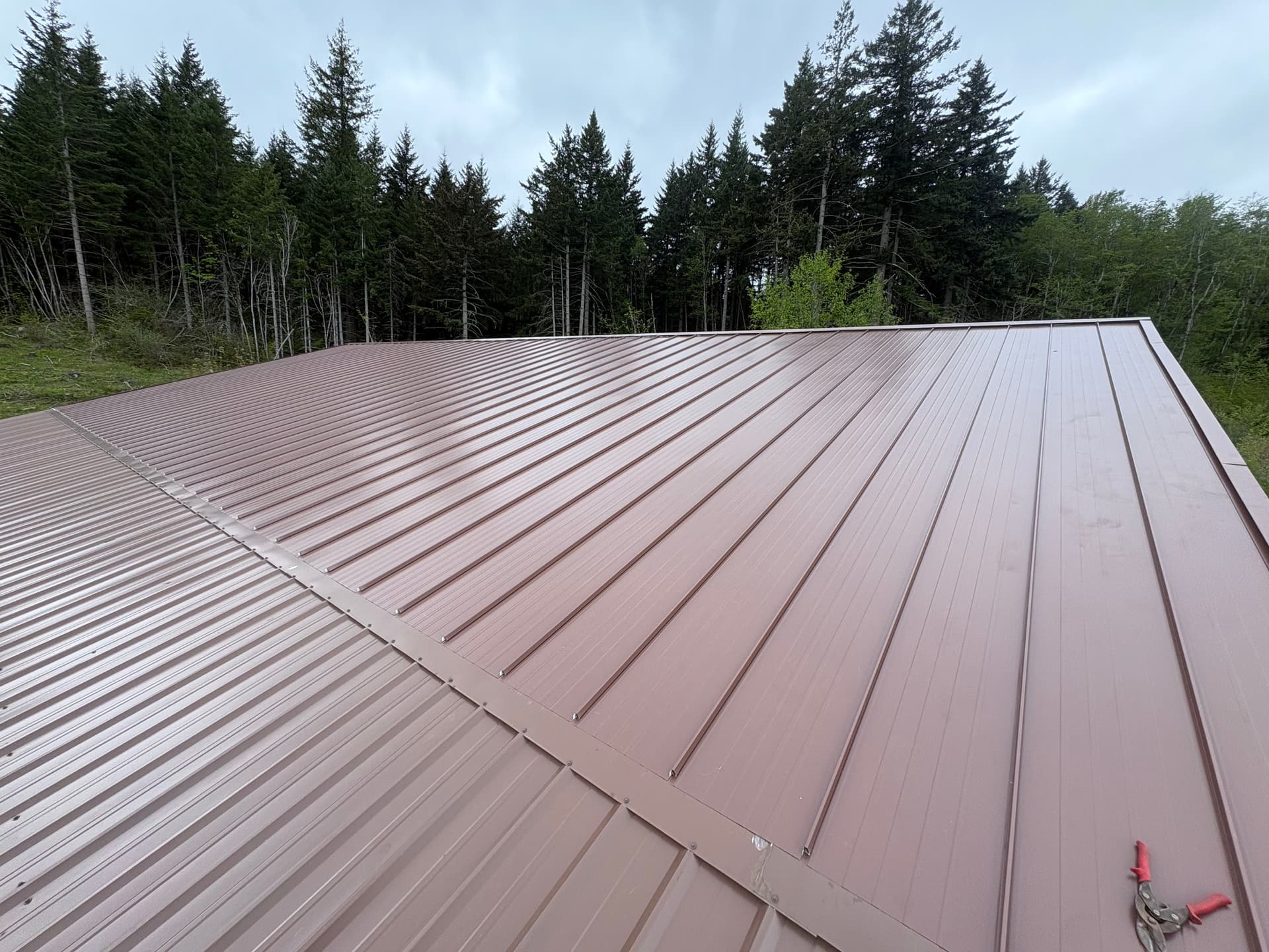 Gallery photos for Brown Metal roof replacement in stevenson washington: Image #3